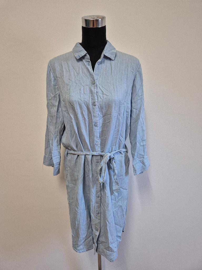 J501 - Lichtblauwe Costes blouse jurk maat XL (1), Kleding | Dames, Jurken, Blauw, Maat 46/48 (XL) of groter, Ophalen of Verzenden