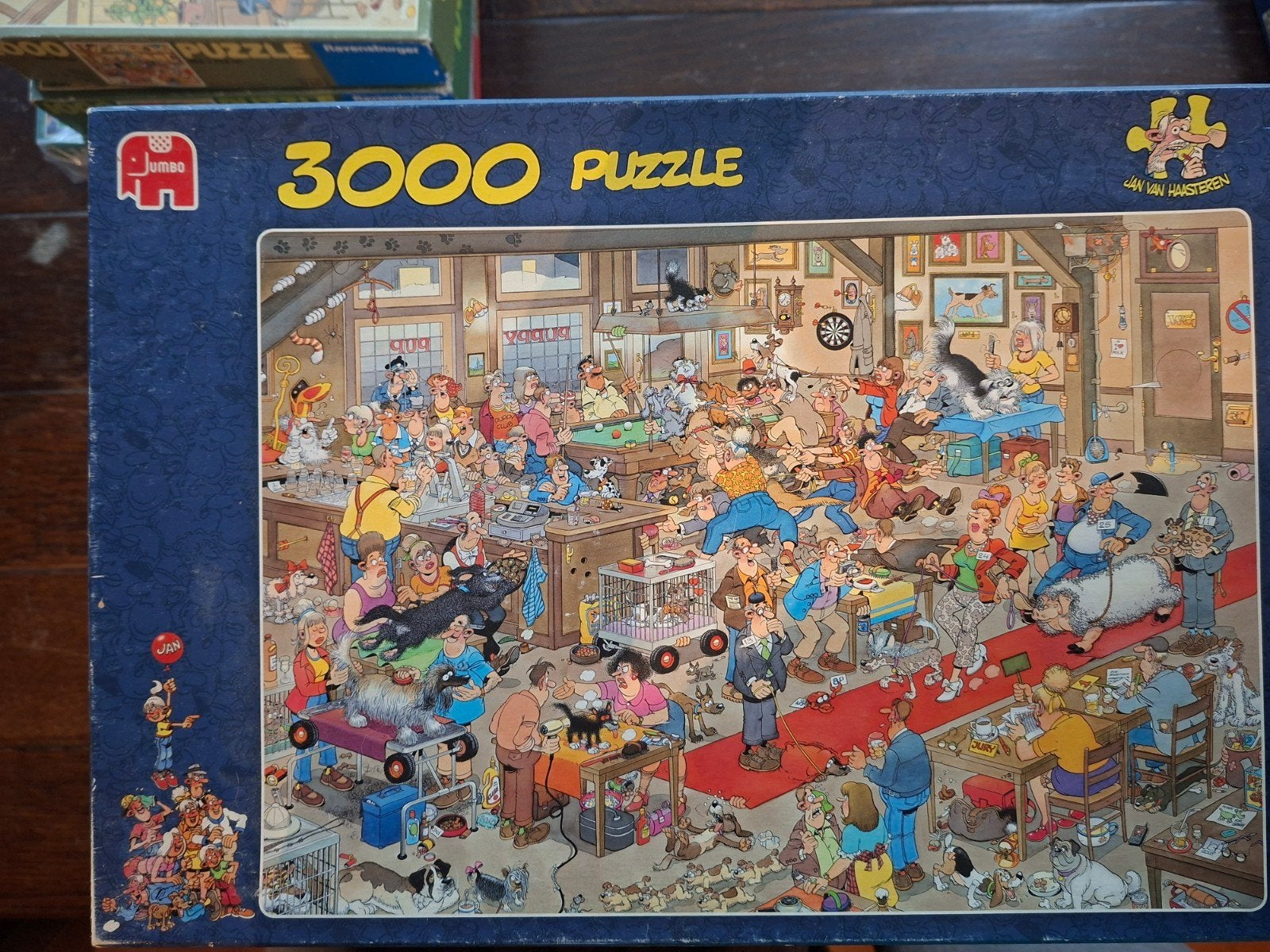 Jan van Haasteren "De hondenshow" 3000 stukjes., Hobby en Vrije tijd, Ophalen of Verzenden, Meer dan 1500 stukjes, Gebruikt