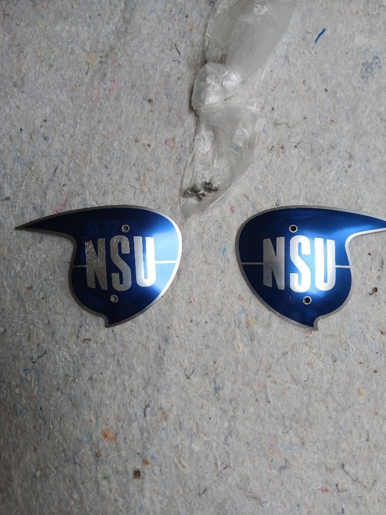 Nieuw Set NSU  Motorfiets Tank Emblemen eerste uitvoering, Ophalen, Nieuw