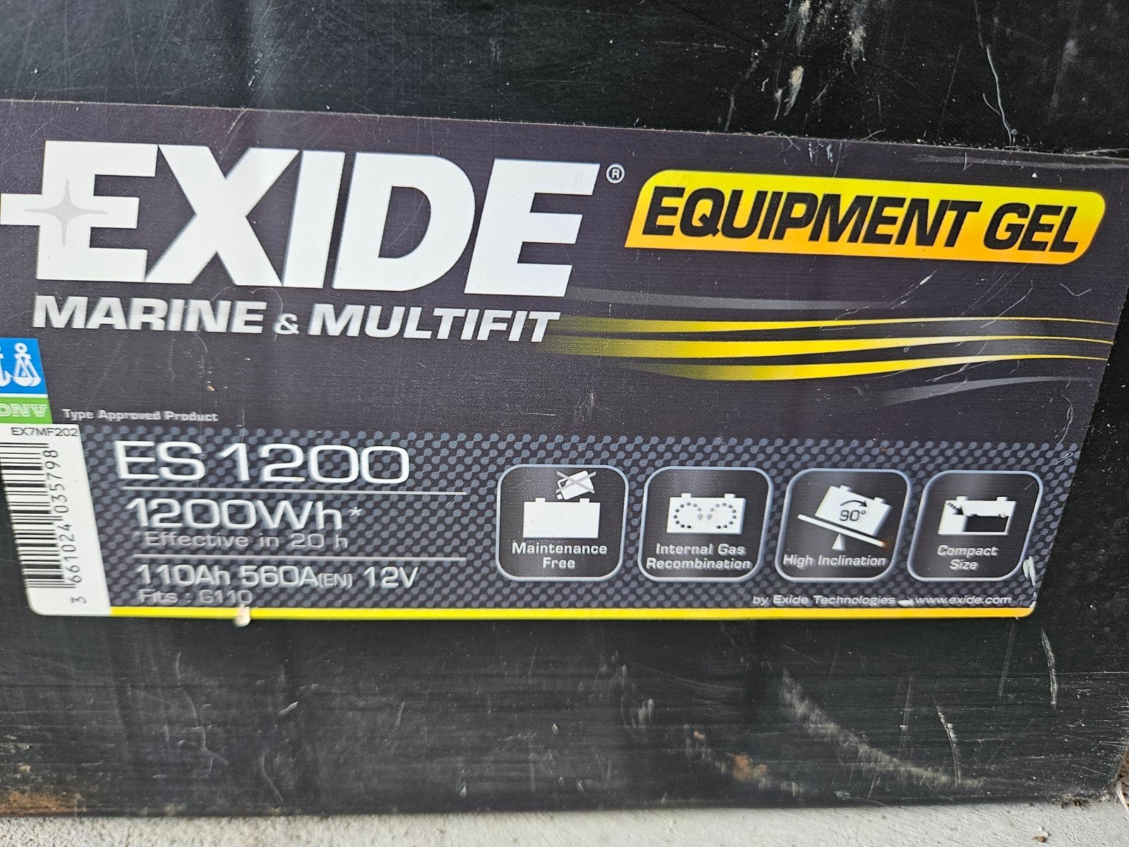 Exide ES 1200 Marine & Multifit Equipment Gel Accu, Ophalen, Gebruikt, Motor en Techniek