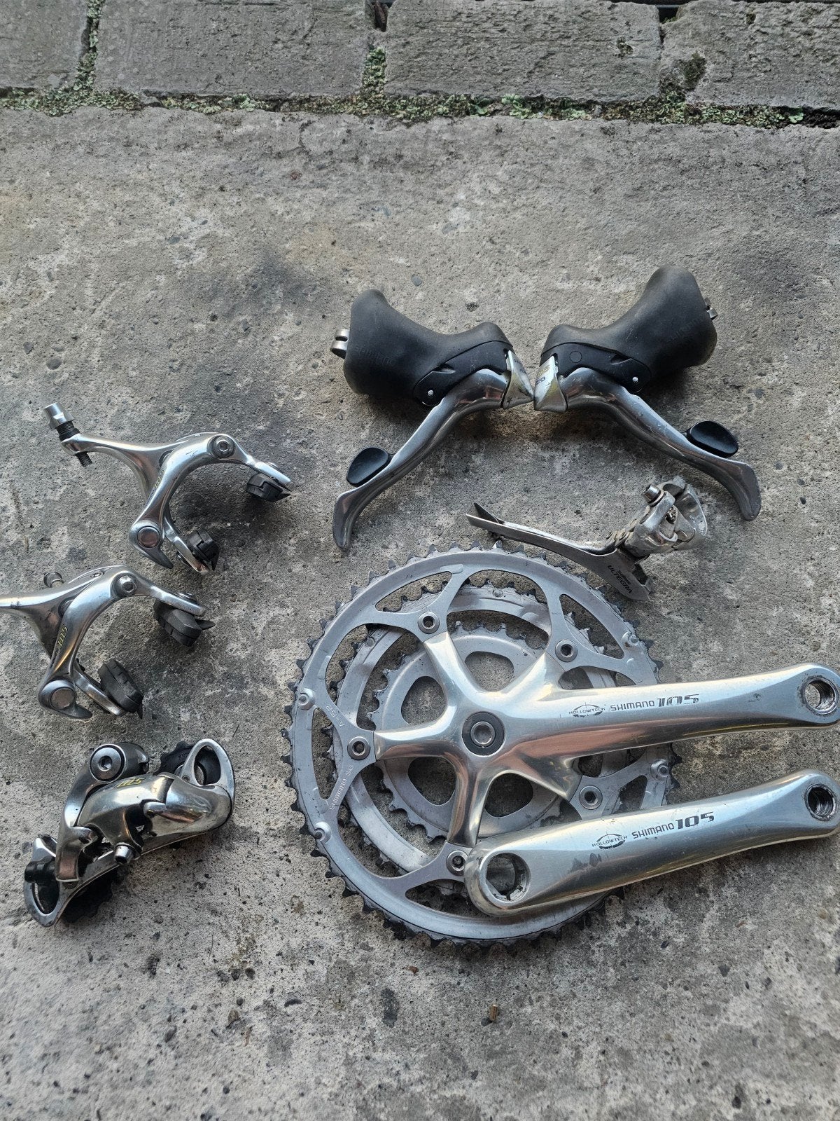 Shimano 105 5500 9 speed groepset, Fietsen en Brommers, Fietsonderdelen, Ophalen, Gebruikt, Shimano 105, Aluminium
