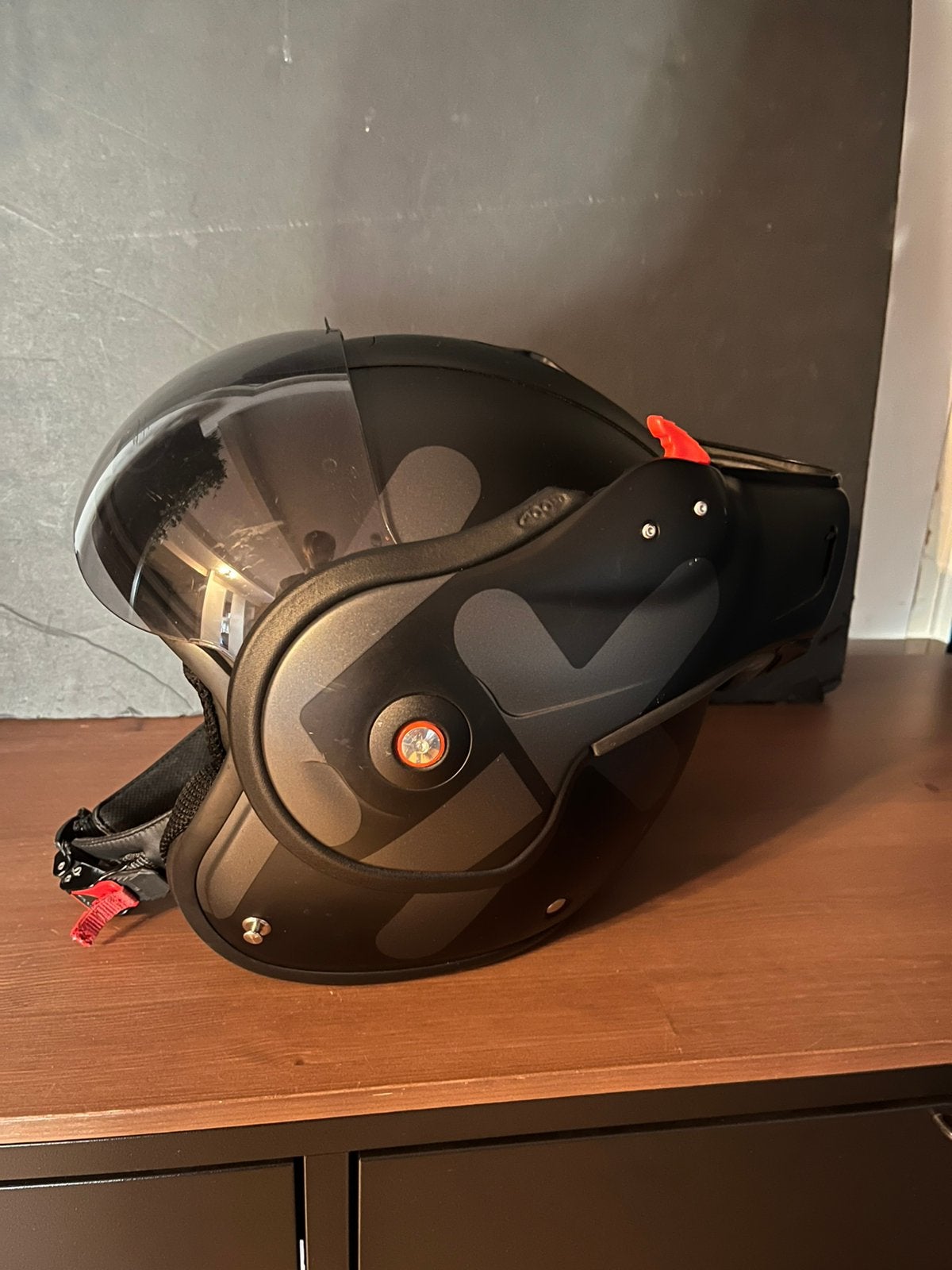 ROOF RO9 BOXXER TWIN MATT BLACK Scooterhelm - Maat L, Ophalen of Verzenden, Gebruikt, Large, Roof boxer helm