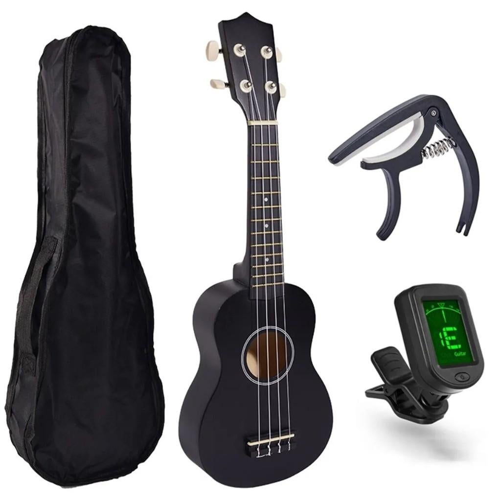 Sopraan 21 inch ukulele set inclusief tas, tuner en capo, Ophalen of Verzenden, Nieuw, Overige typen, Met koffer