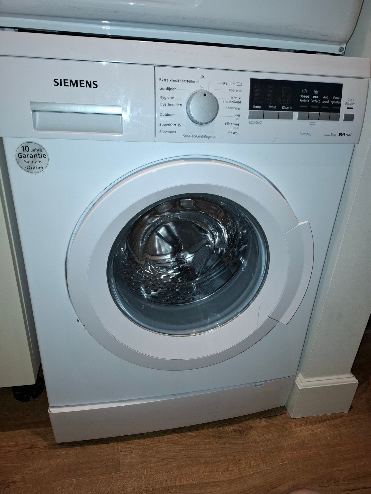 Siemens iQdrive Wasmachine - Perfect werkend, Ophalen, Gebruikt, Voorlader, Kort programma