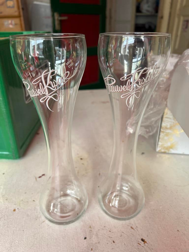 Twee originele Pauwel Kwak bierglazen, Ophalen of Verzenden, Zo goed als nieuw