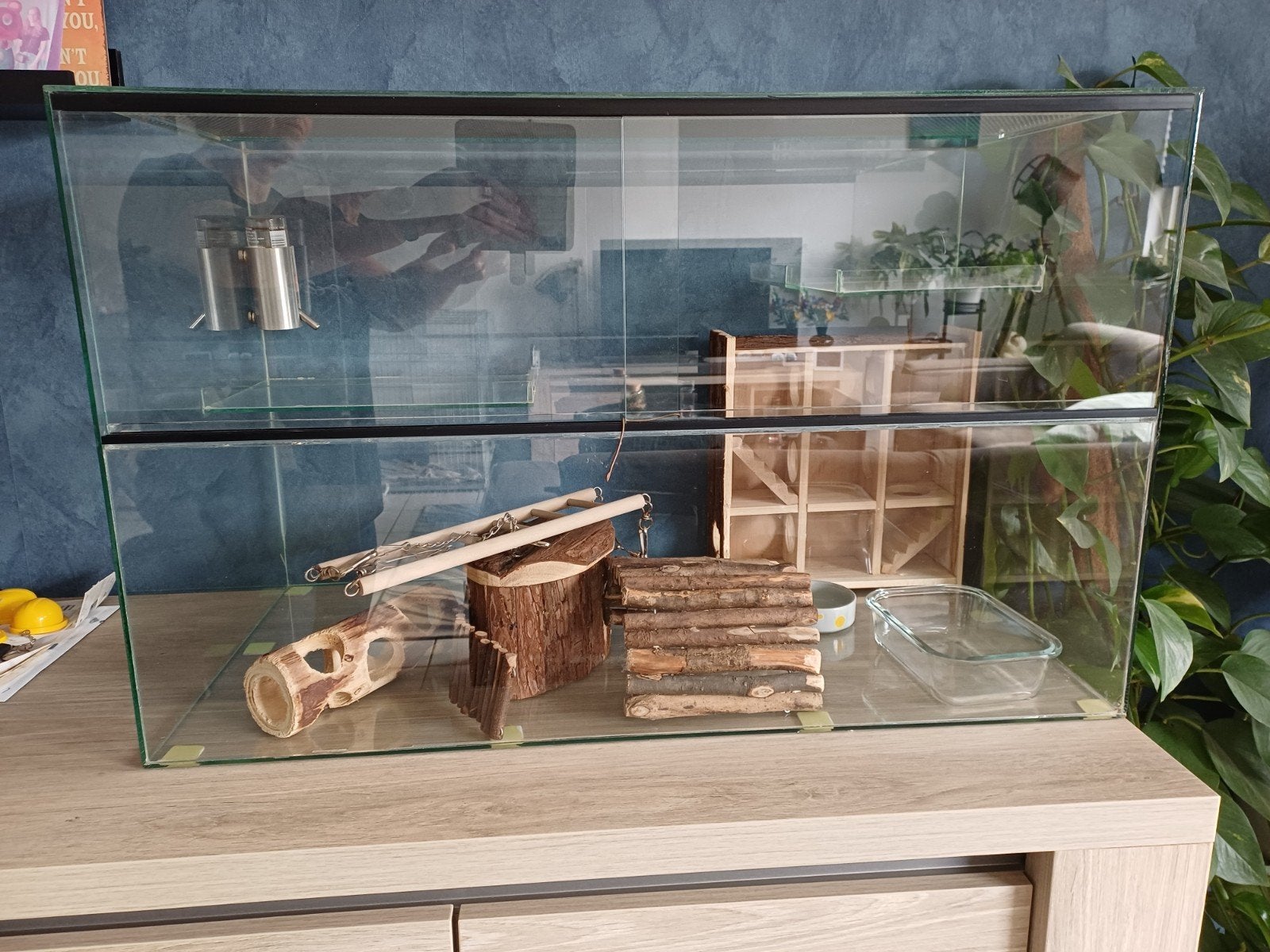 Gerbilarium (hamsterkooi), Kooi, Gebruikt, 75 tot 110 cm, Ophalen