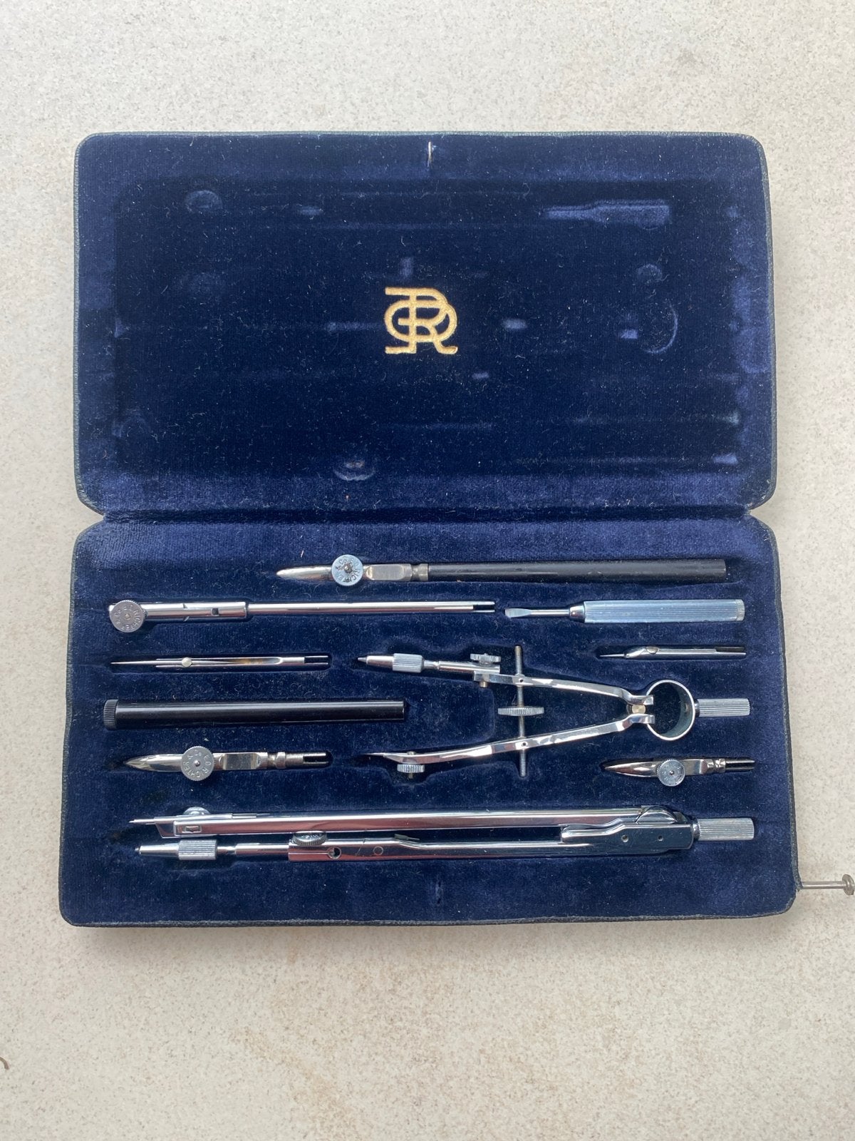 Vintage F.O. Richter & Co. Precisie Tekenset in Doos, Ophalen