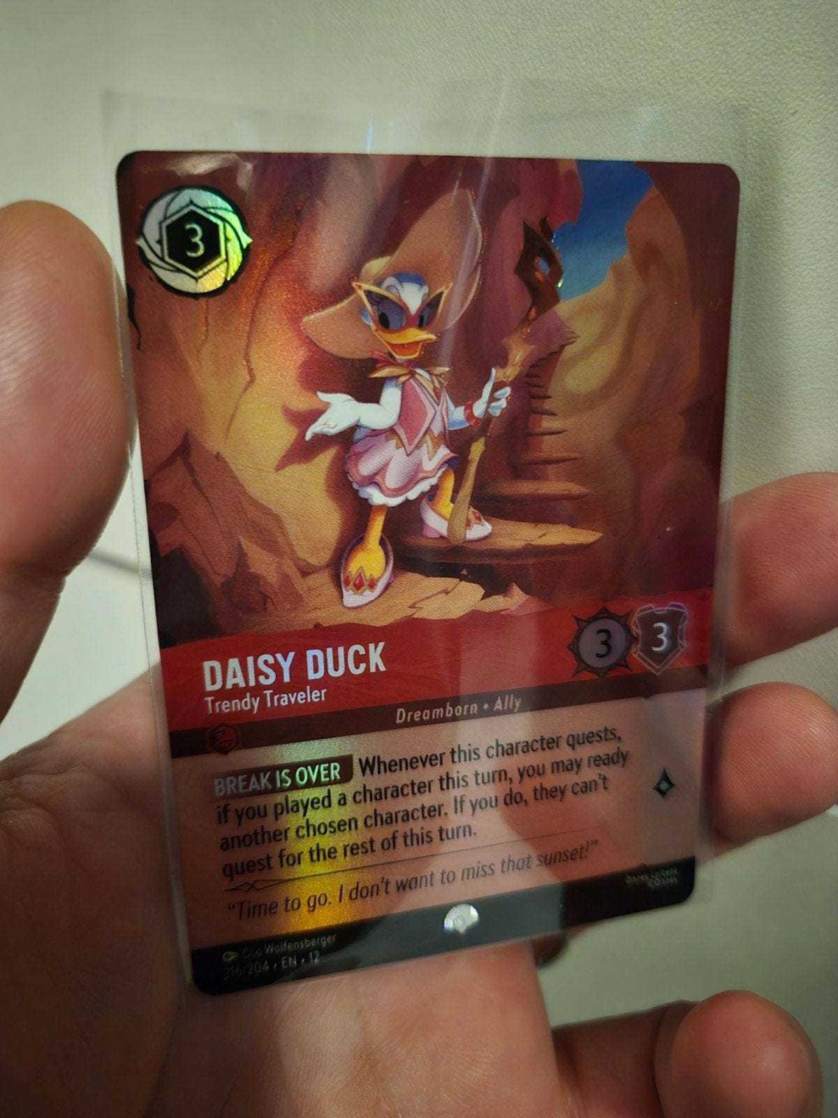 Epic - Daisy Duck Lorcana Kaart - Trendy Traveler, Verzamelen, Ophalen of Verzenden