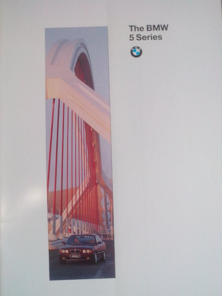 BMW 5 serie E34 Sedan Touring brochure folder 1988 1994 1995, Ophalen of Verzenden, Zo goed als nieuw, BMW