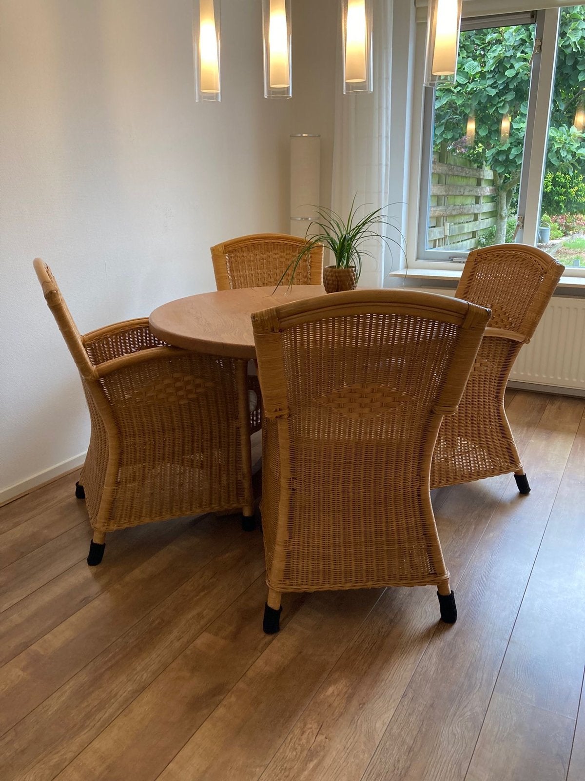 Rotan Eetkamerstoelen, Ophalen, Gebruikt, Bruin, Vier