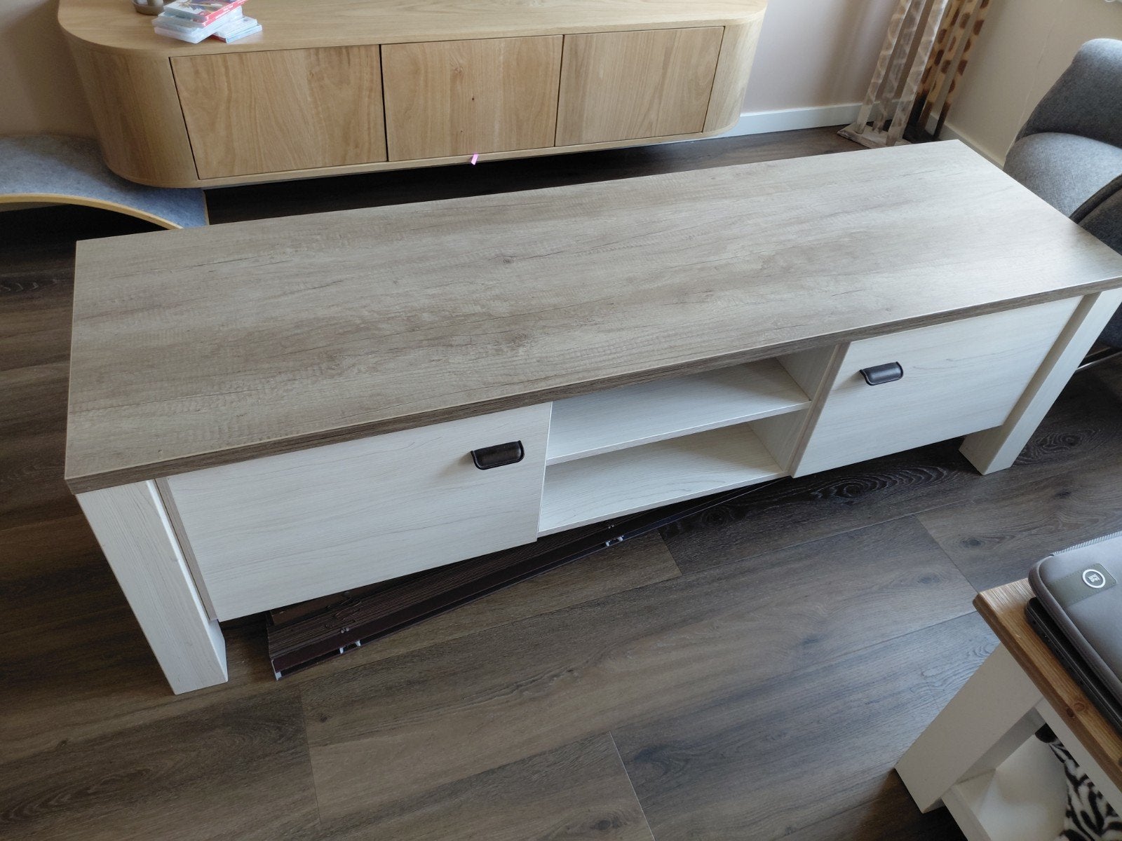 TV-meubel Leen Bakker 170 cm lang, Huis en Inrichting, Kasten | Televisiemeubels, Gebruikt, Minder dan 100 cm, 150 tot 200 cm