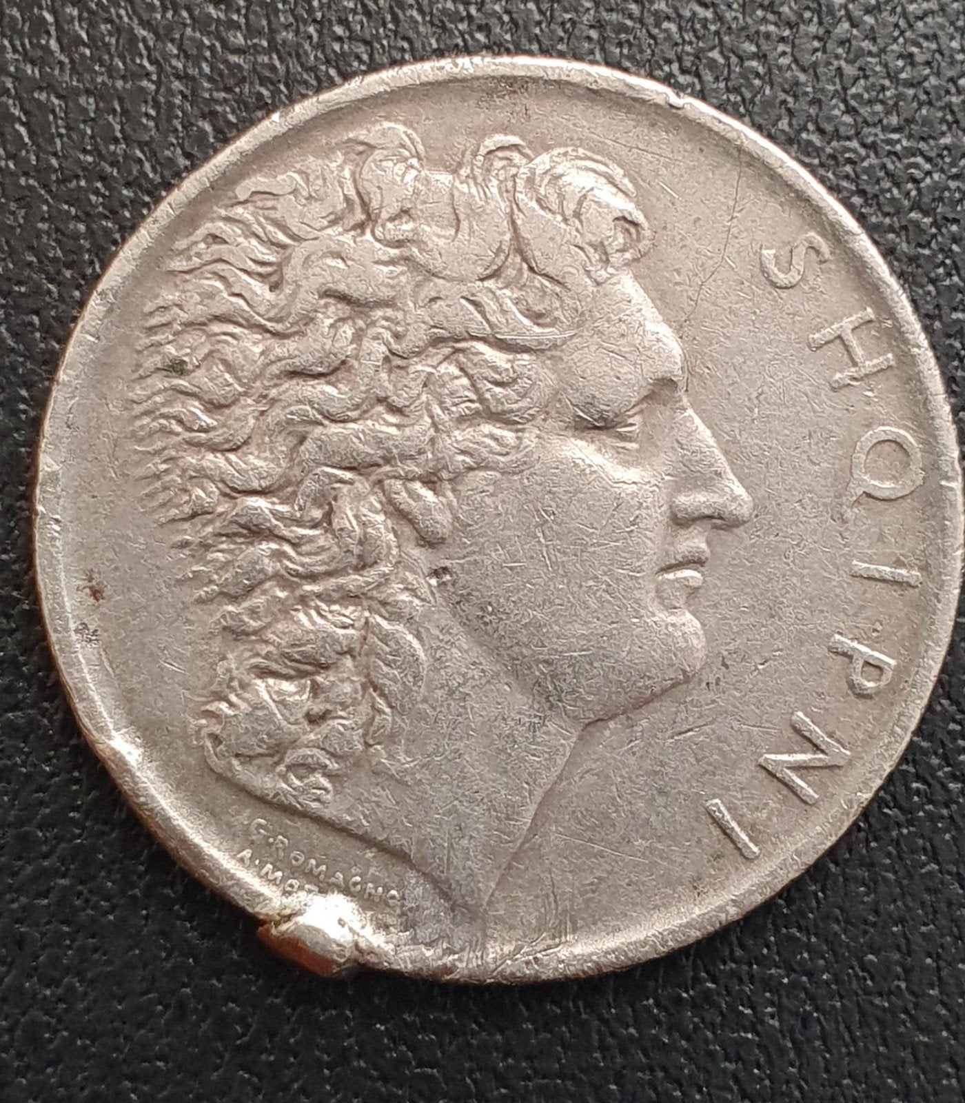 1 Lek munt uit 1927 Albanië., Ophalen of Verzenden, Overige landen, Losse munt
