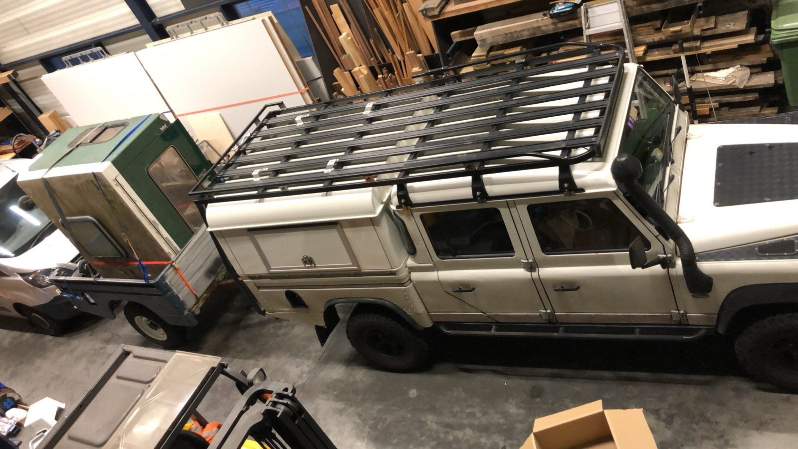 Tembo 4x4 Roofrack Defender 130 HCPU met accessoires, Ophalen of Verzenden, Gebruikt