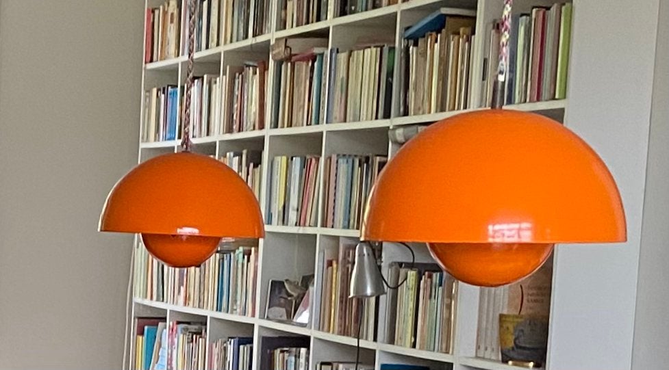 2x vintage Flowerpot van Louis Poulsen voor Verner Panton, Ophalen, Gebruikt, E27 (groot)