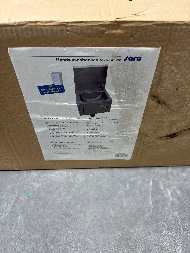 RVS wasbak met kniebediening, Ophalen, Nieuw