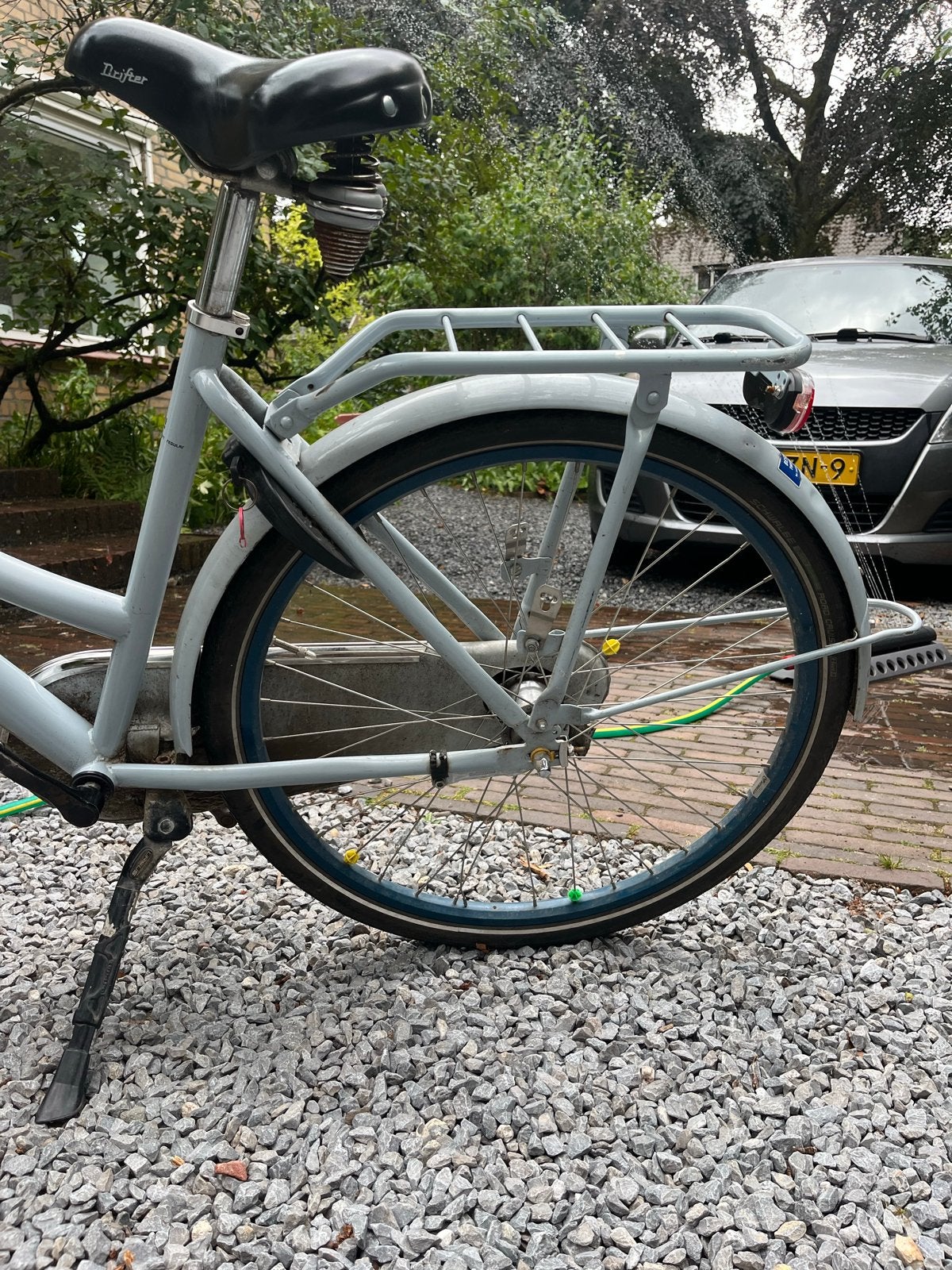 Lichtblauwe Cortina transportfiets met terugtraprem, Ophalen, Gebruikt, 24 inch, Versnellingen