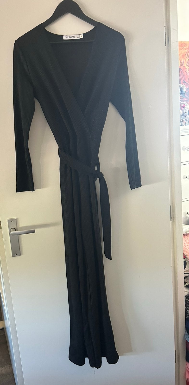 By Swan jumpsuit zwart/glitter, maat L, Kleding | Dames, Jumpsuits, Ophalen of Verzenden, Zo goed als nieuw, Maat 42/44 (L), Zwart