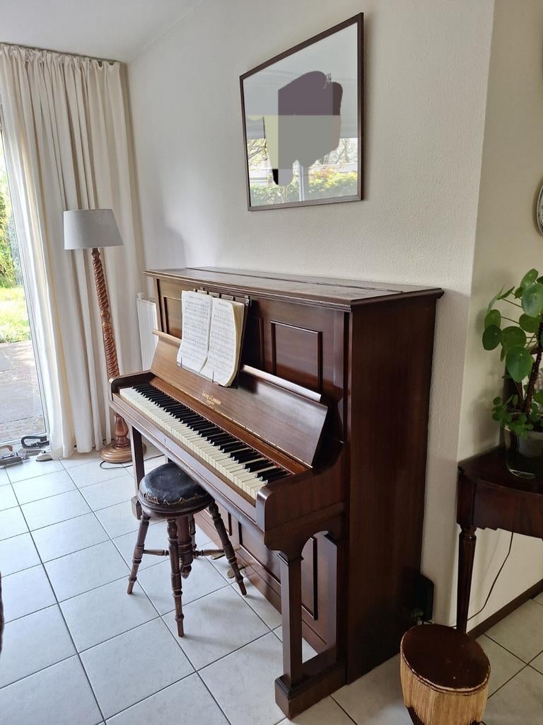 Squire & Longson London piano, Muziek en Instrumenten, Piano's, Ophalen, Gebruikt, Bruin, Piano