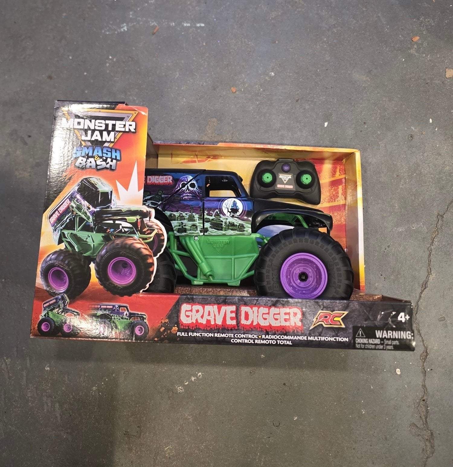 Nieuw! Monster Jam Smash Bash Grave Digger RC Truck, Ophalen of Verzenden, Nieuw, Afstandsbediening