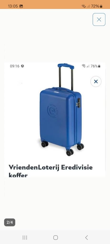 VriendenLoterij Eredivisie koffer - Nieuw in doos, Sieraden, Tassen en Uiterlijk, Koffers, 50 tot 60 cm, Hard kunststof, Nieuw