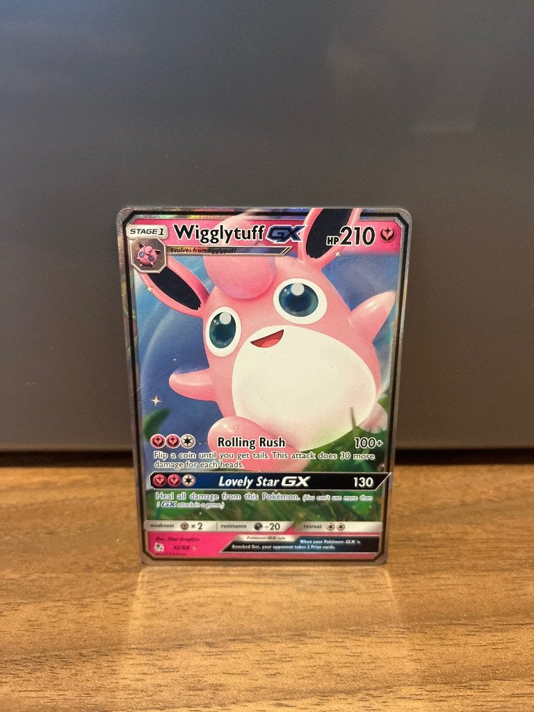 Wigglytuff GX Pokémon Kaart - Zo goed als nieuw, Ophalen, Zo goed als nieuw, Losse kaart, Foil