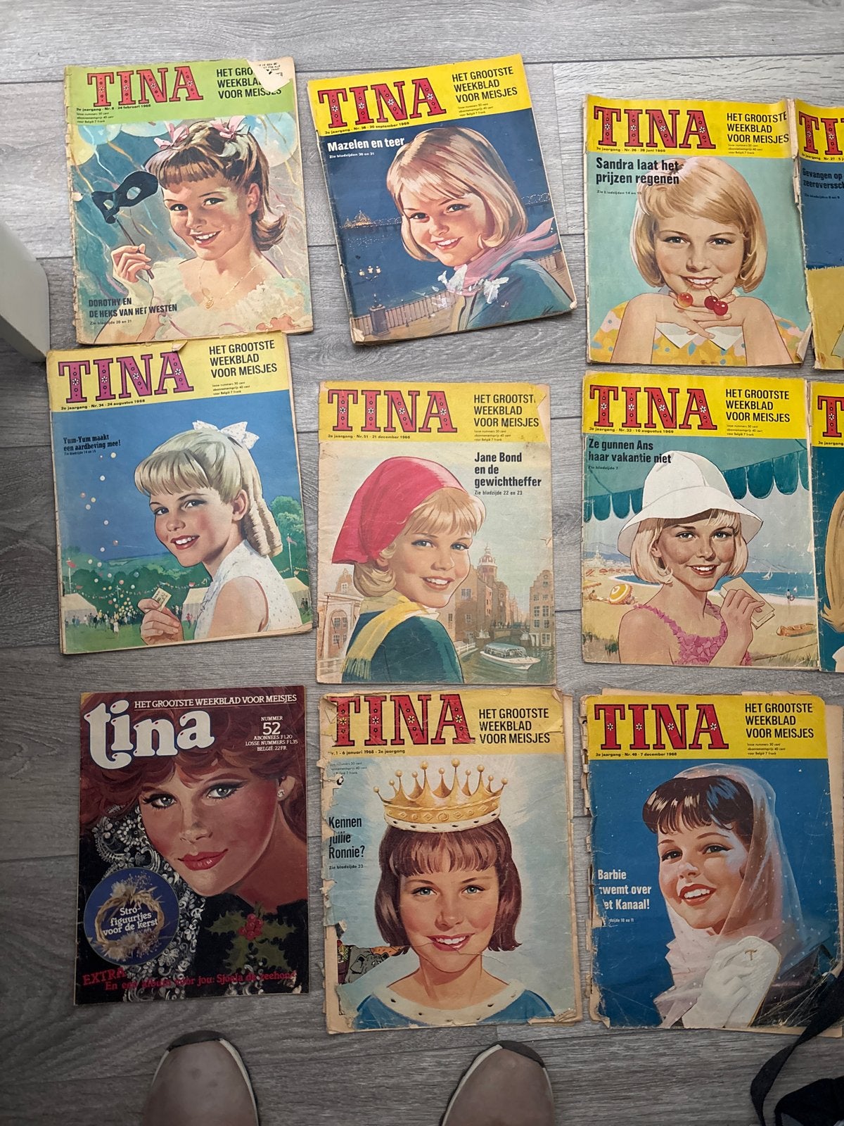 Vintage Tina tijdschriften collectie - Het grootste weekblad, Ophalen of Verzenden, Gelezen, Damesbladen