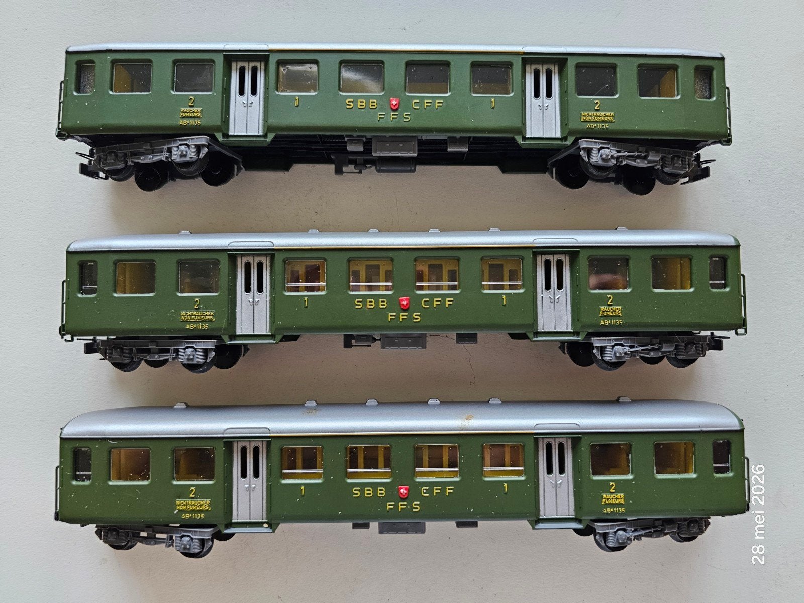 Modeltrein Ho kleinbahn SBB RIJTUIGEN Zwitserland spoorwegen, Gelijkstroom, Wagon, Ophalen of Verzenden, Zo goed als nieuw