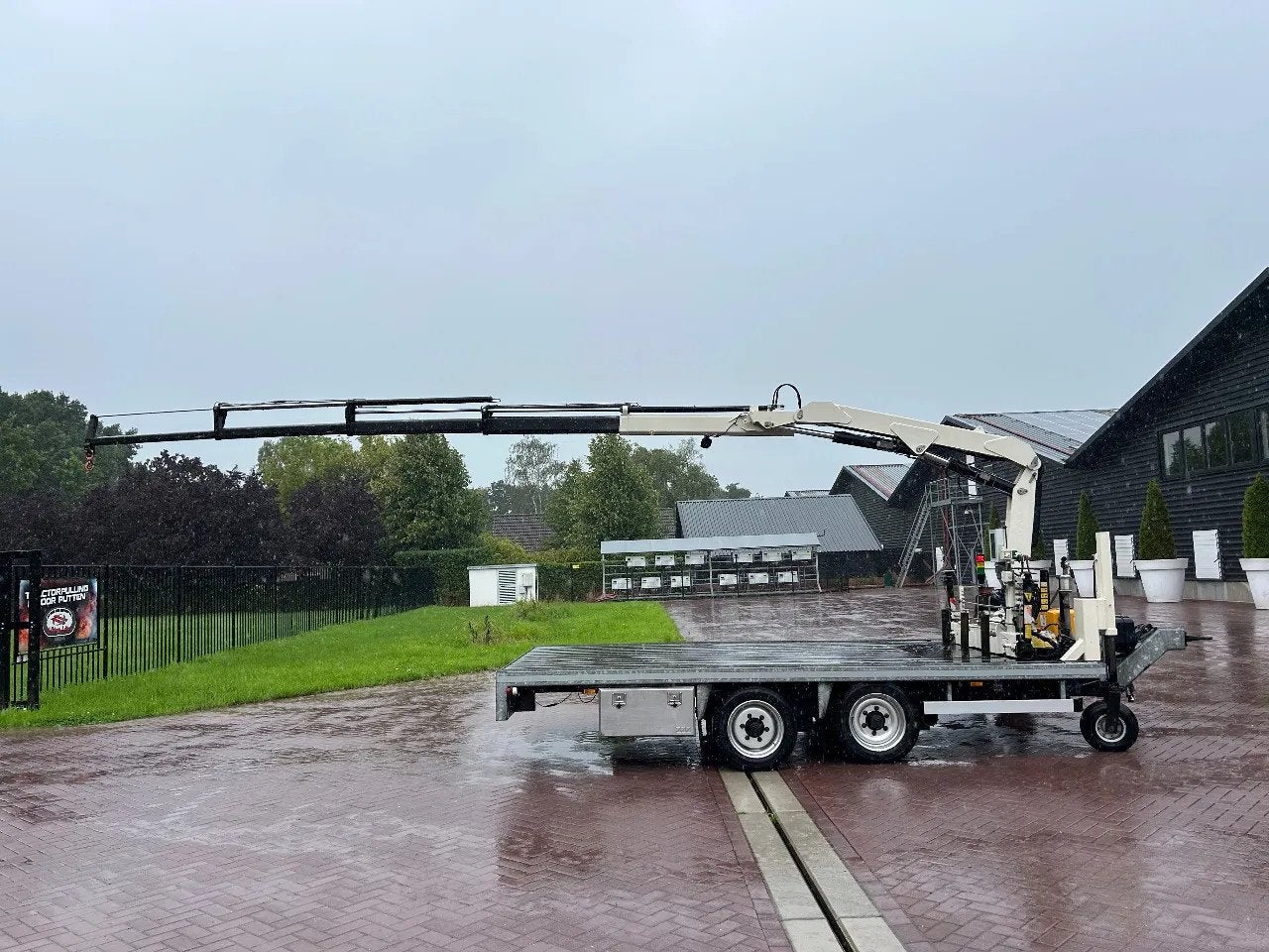 kuiper Aanhanger wipkar 8 TON MET KRAAN FASSI (bj 2011), Auto's, Overige brandstoffen, Origineel Nederlands, Bedrijf, Trekhaak