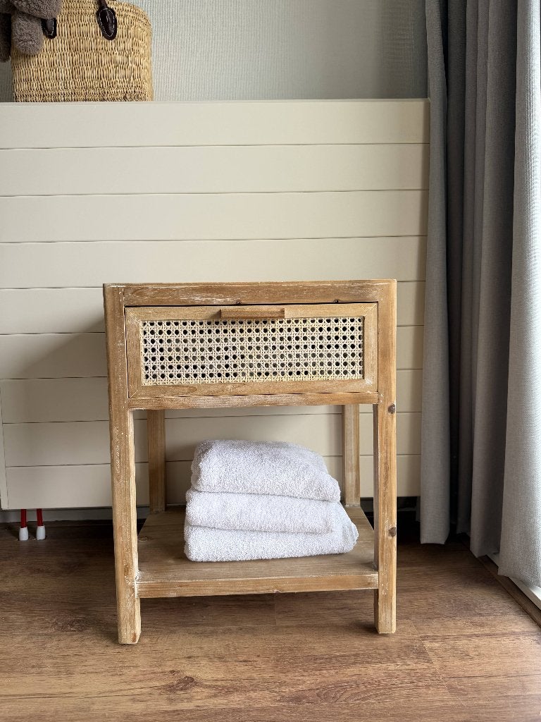 Nachtkastje Webbing Bandung - Xenos, Ophalen, Minder dan 45 cm, 55 tot 70 cm, Zo goed als nieuw