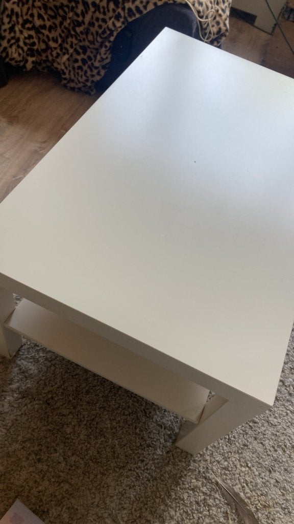 White coffee table, Gebruikt, 50 tot 100 cm, 50 tot 100 cm, Ophalen of Verzenden