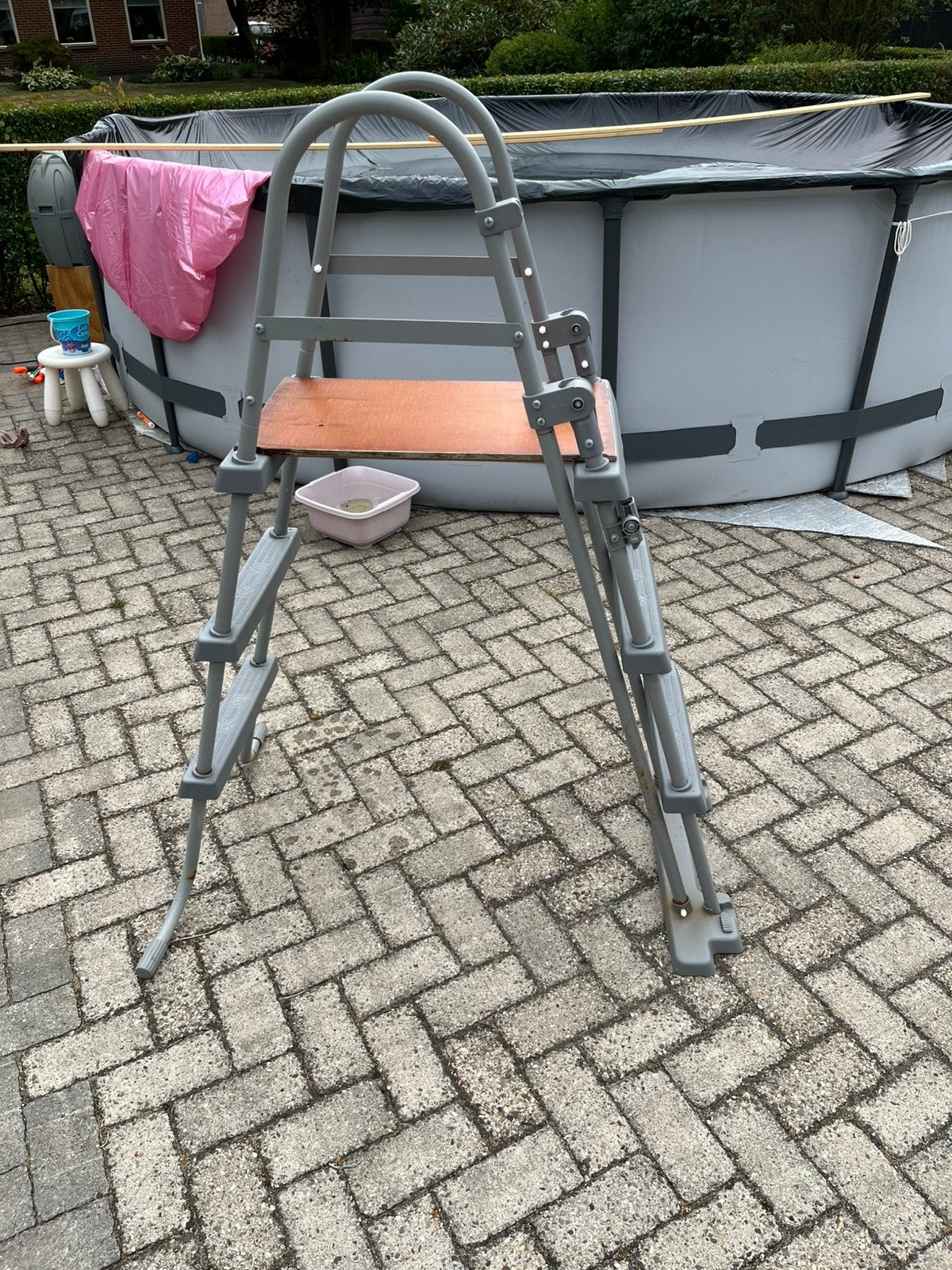 Best way zwembad trap 140 cm hoog, Ophalen, Gebruikt, Ladder