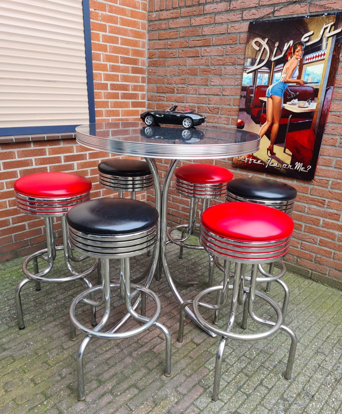 FIFTIES SIXTIES AMERIKAANSE BARKRUKKEN BEL AIR BARTAFEL, Ophalen, 60 tot 90 cm, Met voetsteun, Zo goed als nieuw
