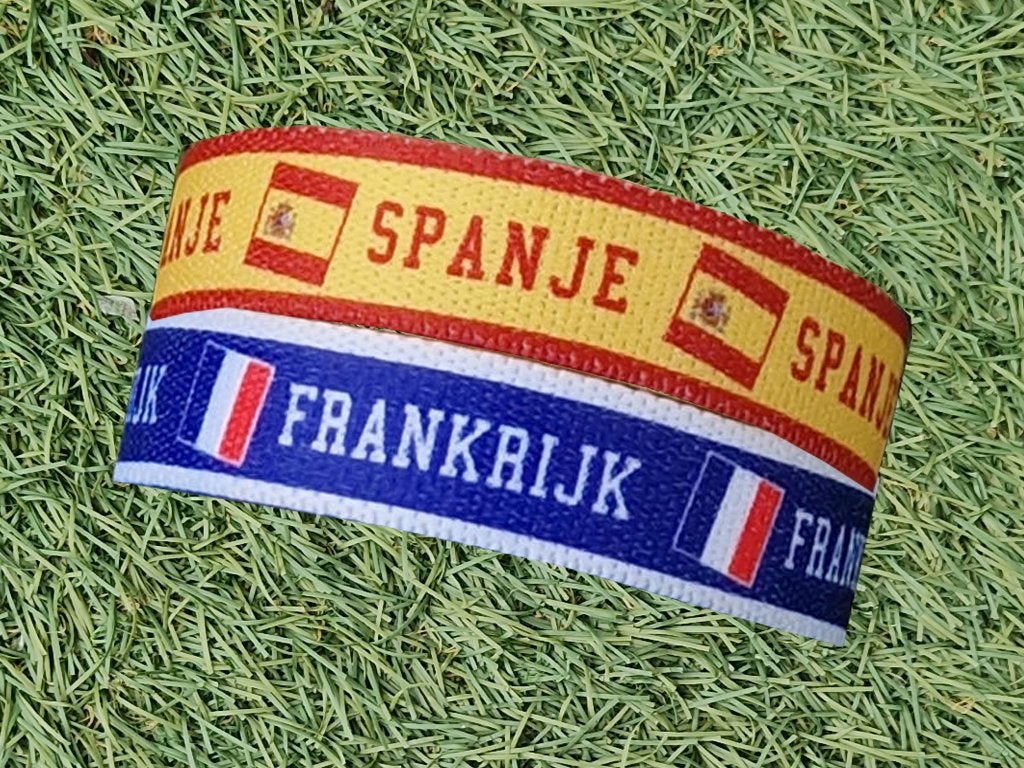Dubbelzijdige armbandjes Spanje-Frankrijk WK2026, Maat L, Verzenden, Nieuw, Overige typen