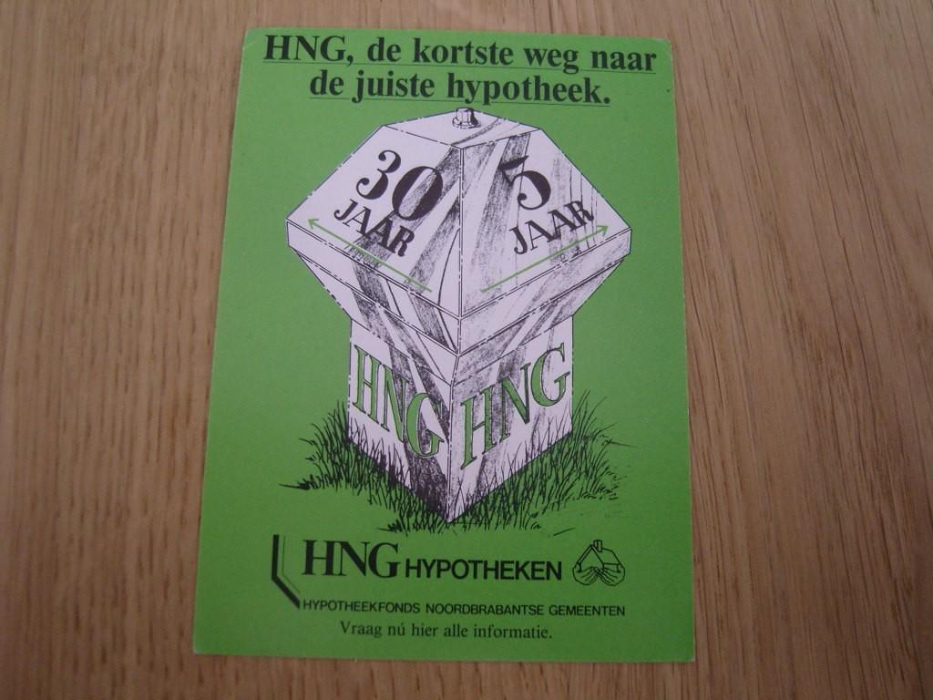 sticker HNG de kortste weg naar de juiste hypotheek, Verzamelen, Ophalen, Zo goed als nieuw