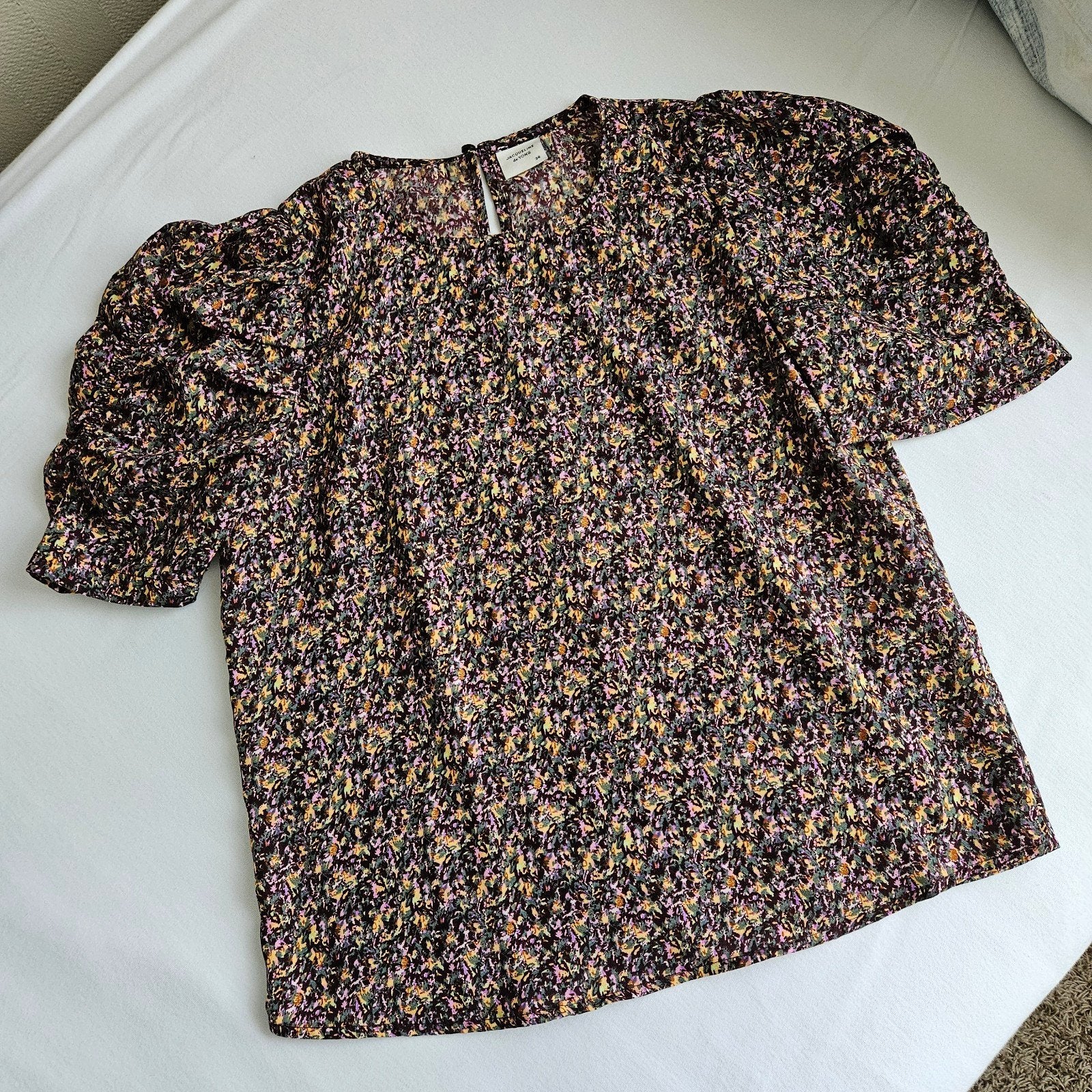 Jacqueline de Yong bloemenprint top maat 34, Meerkleurig, Nieuw, Ophalen of Verzenden, Korte mouw
