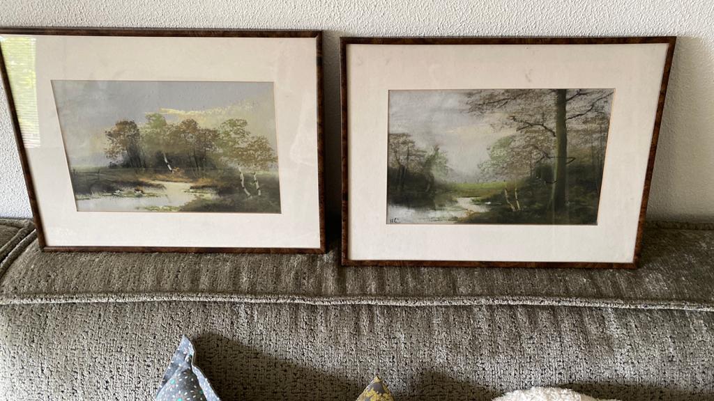 Krijt schilderijtjes, Ophalen of Verzenden, Gebruikt, Minder dan 50 cm, Minder dan 50 cm