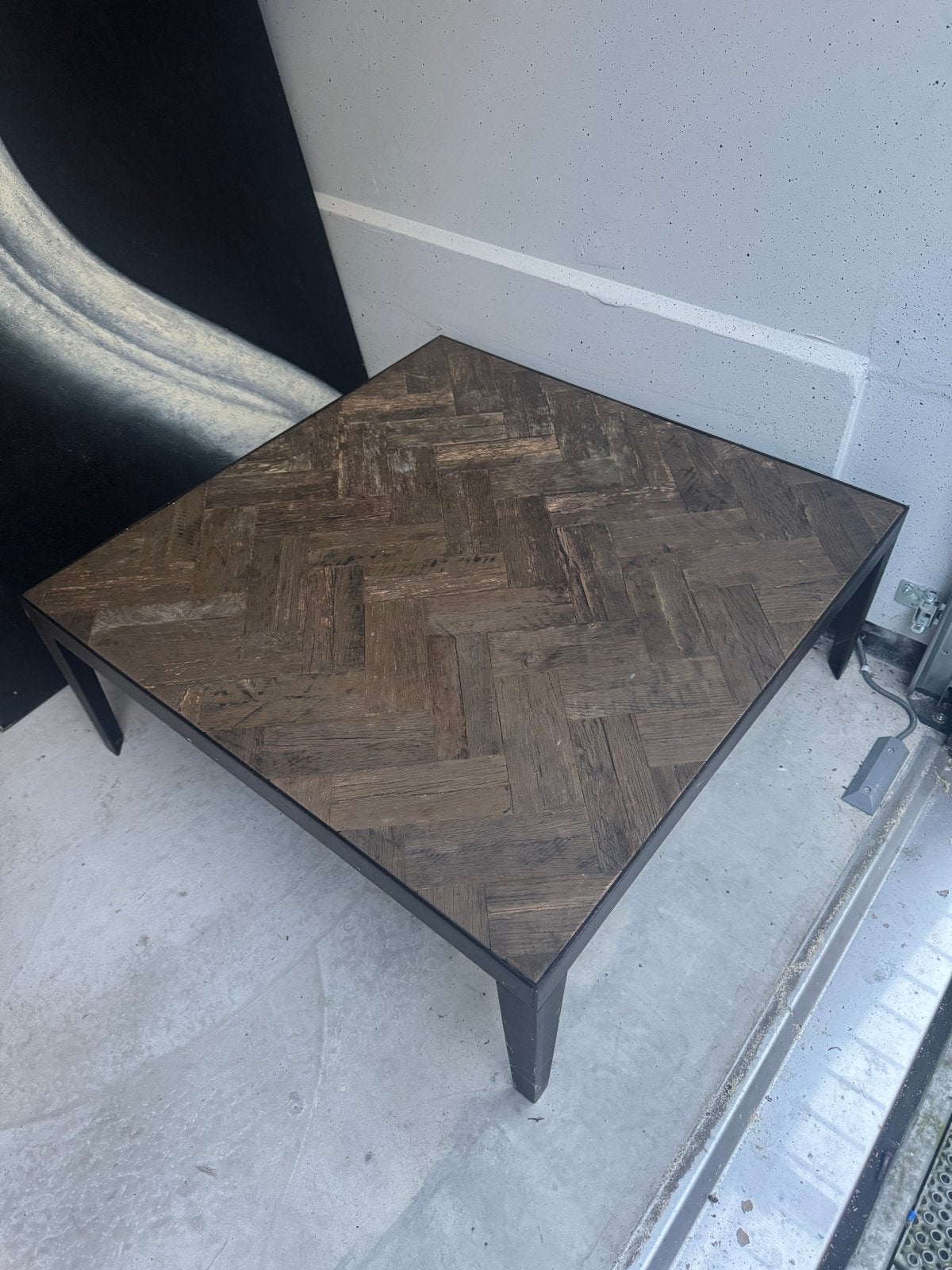 Vierkante salon tafel 90x90x35 cm, Huis en Inrichting, Tafels | Salontafels, Ophalen, Gebruikt, Vierkant, 50 tot 100 cm