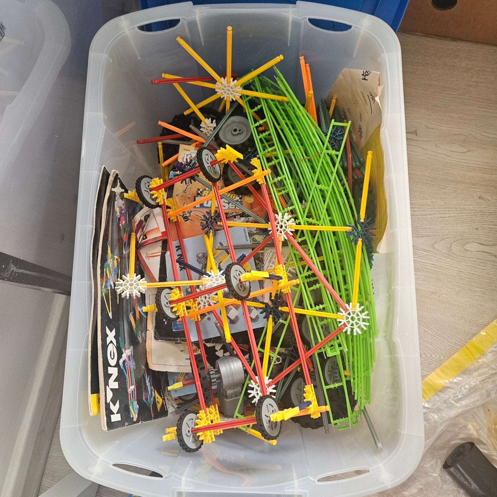 Grote partij K'nex inclusief achtbaan en reuzenrad, Kinderen en Baby's, Ophalen, Gebruikt, K'nex