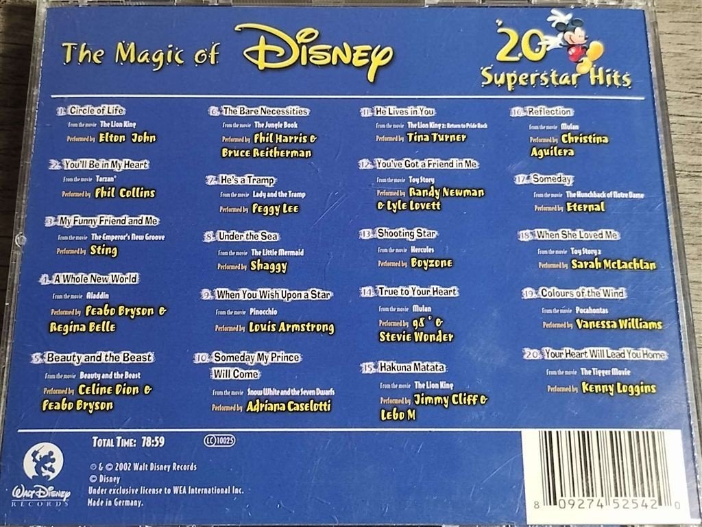 The Magic Of Disney - 20 Superstar Hits, Cd's en Dvd's, Ophalen of Verzenden, Zo goed als nieuw