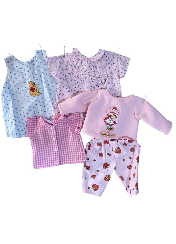 5 poppenkleertjes voor pop plm. 46 cm (lengte) nieuw!, Ophalen of Verzenden, Nieuw, Babypop