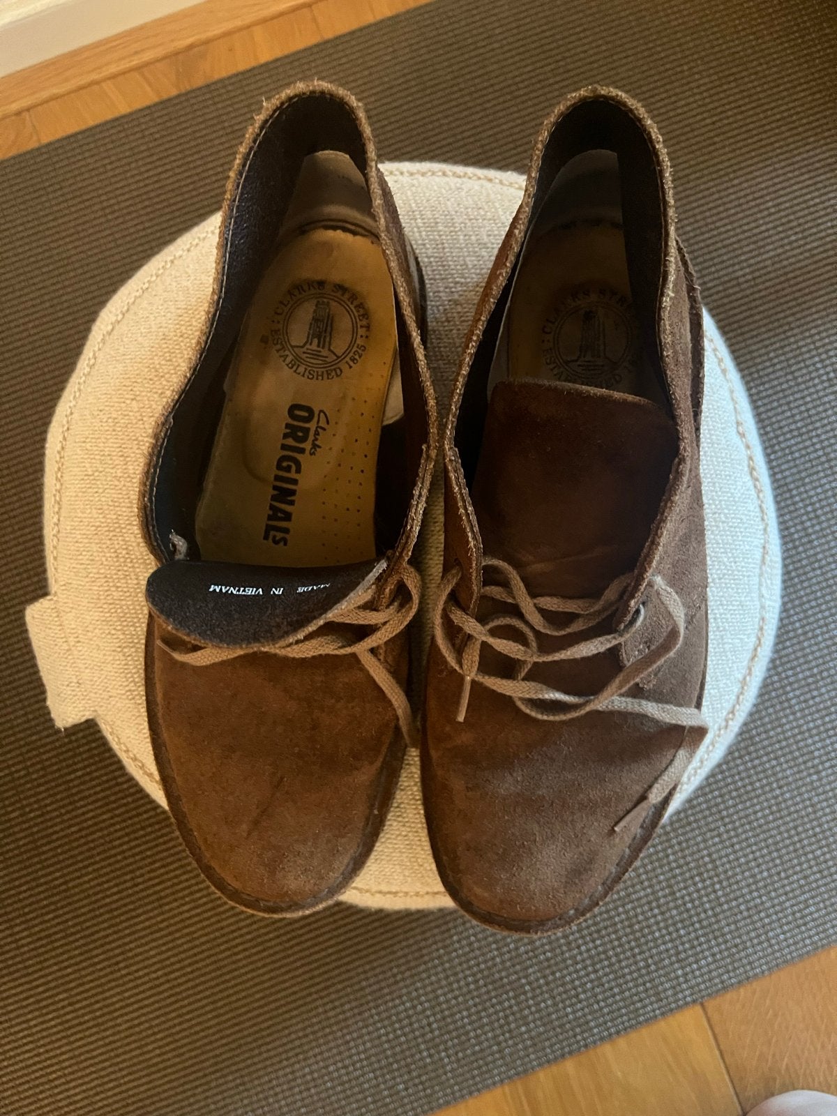 Clarks Originals Desert Boots - Bruin Suède-  us 7, Ophalen of Verzenden, Gedragen, Bruin, Lage of Enkellaarzen