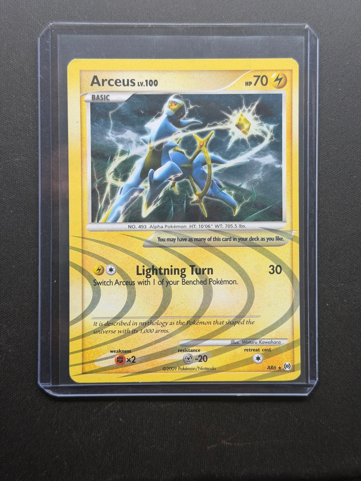 Arceus Lv.100 AR6, Ophalen of Verzenden, Zo goed als nieuw, Losse kaart, Foil