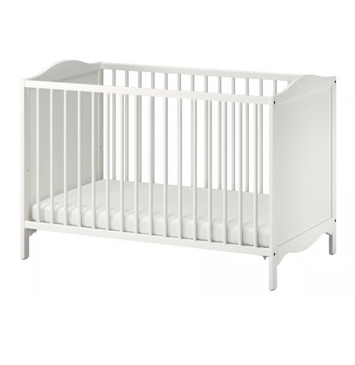 Babybedje wit 60x120cm, Kinderen en Baby's, Babywiegjes en Ledikanten, Ophalen, Zo goed als nieuw, Ledikant