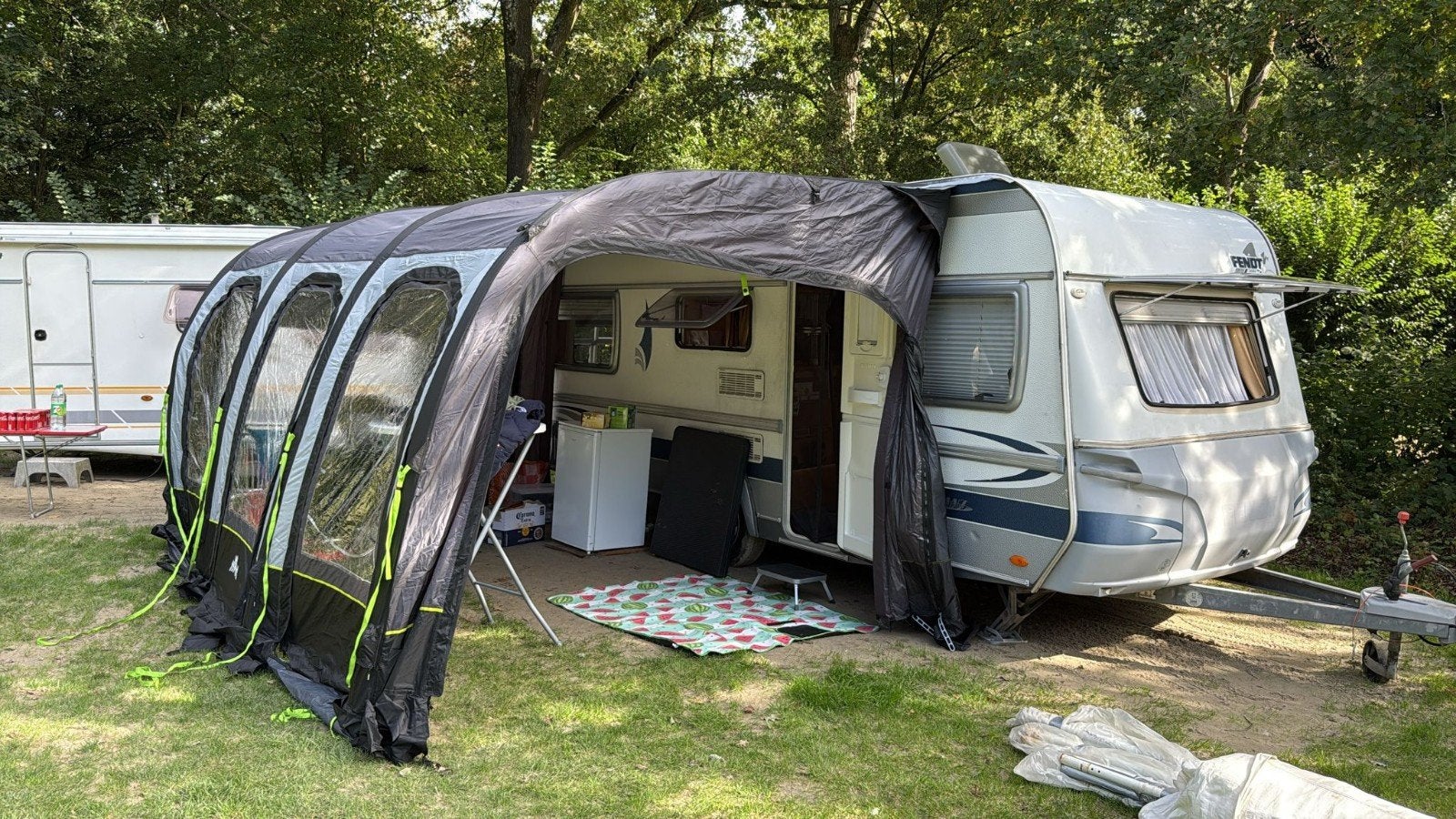 Obelink Viera 420 Easy Air Connected opblaasbare voortent, Caravans en Kamperen, Ophalen, Zo goed als nieuw