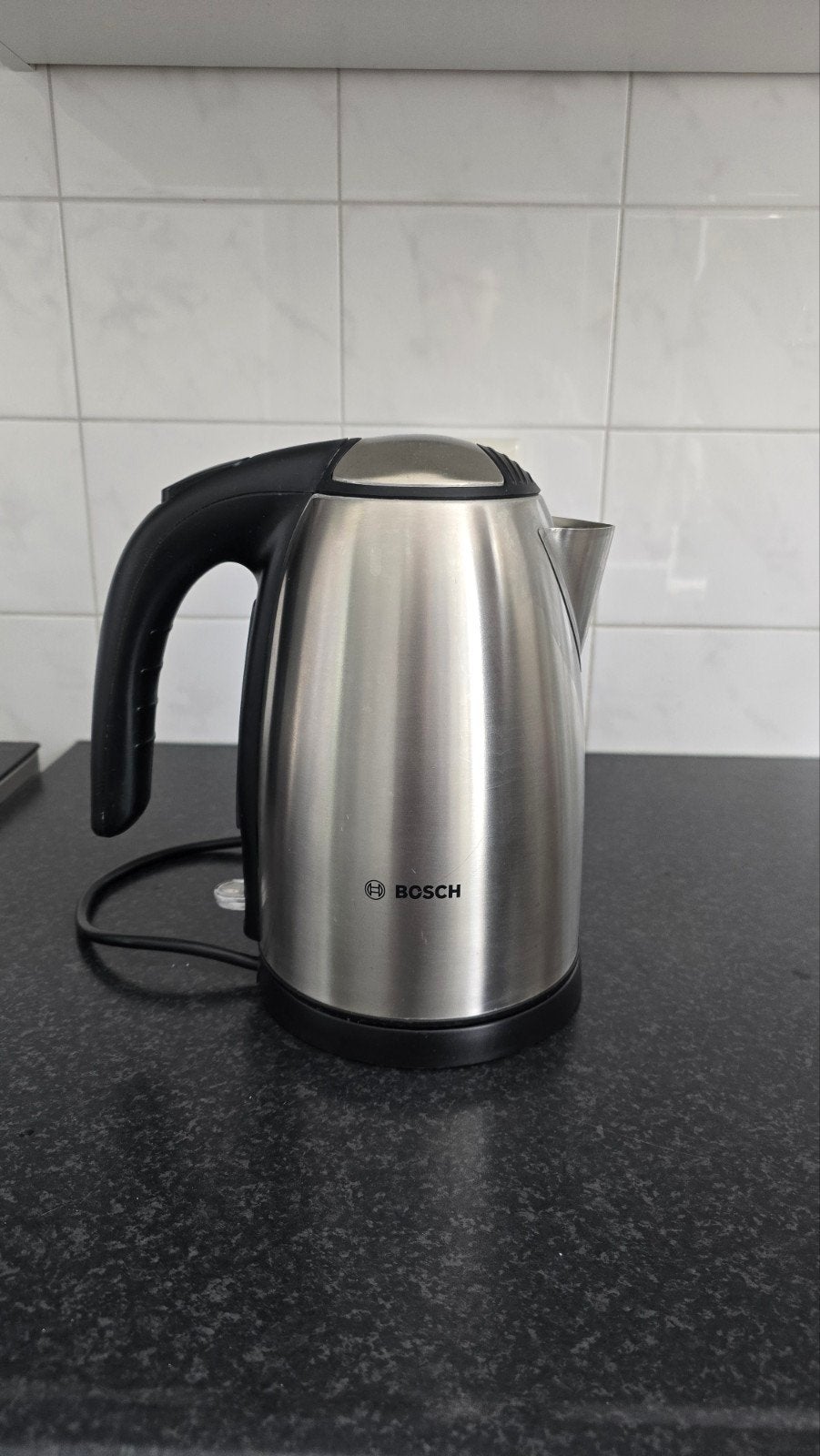 Bosch Waterkoker RVS -, Witgoed en Apparatuur, Waterkokers, 1 tot 2 liter, Ophalen of Verzenden, Gebruikt, Rvs