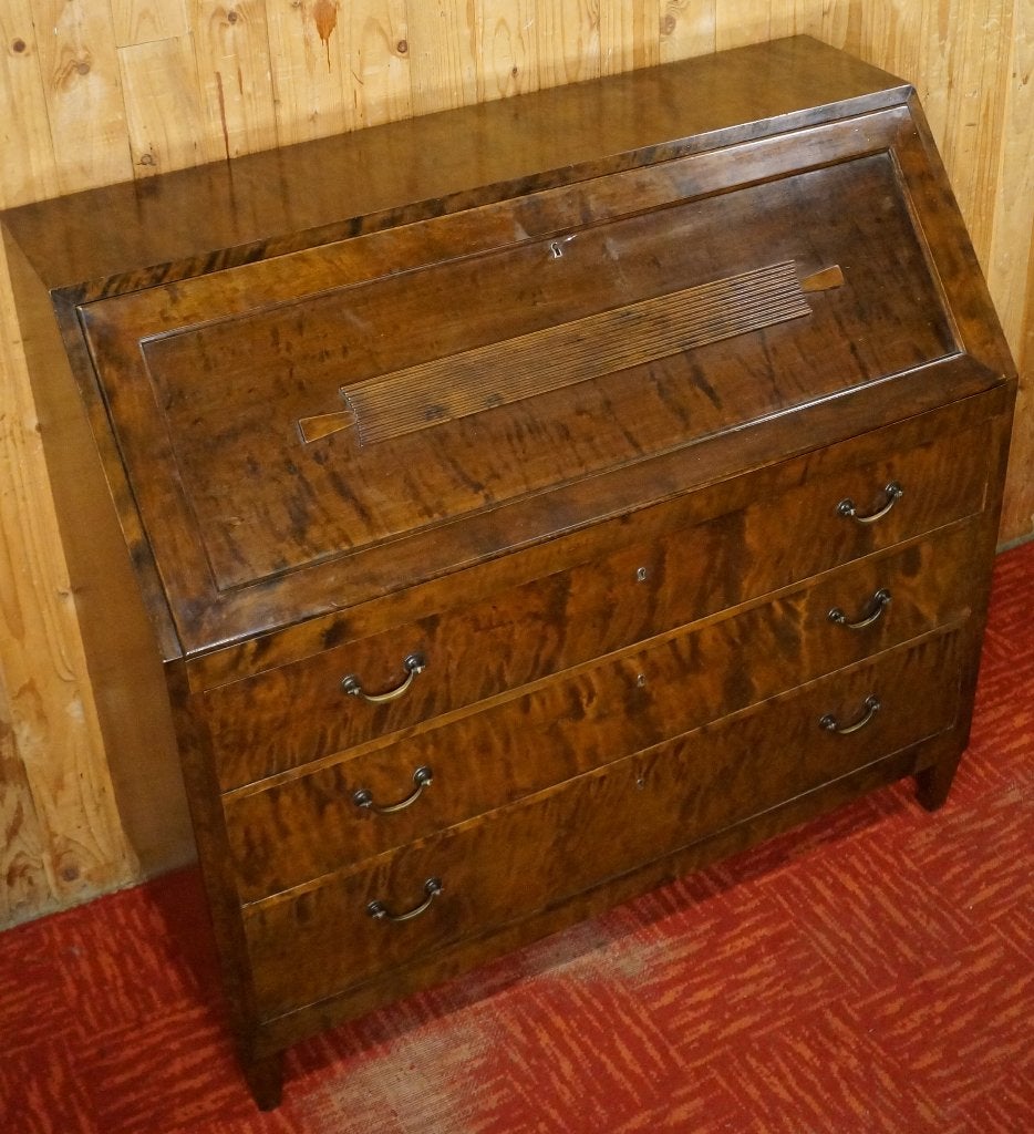 Retro Secretaire kast klep bureau design dressoir wandkast, Ophalen, Gebruikt, Vintage, Design, antiek, Retro, Deens, Art Deco, Brocante.