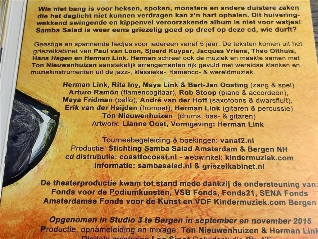 Samba Salads - Griezelkabinet [Digipack], Ophalen of Verzenden, Zo goed als nieuw