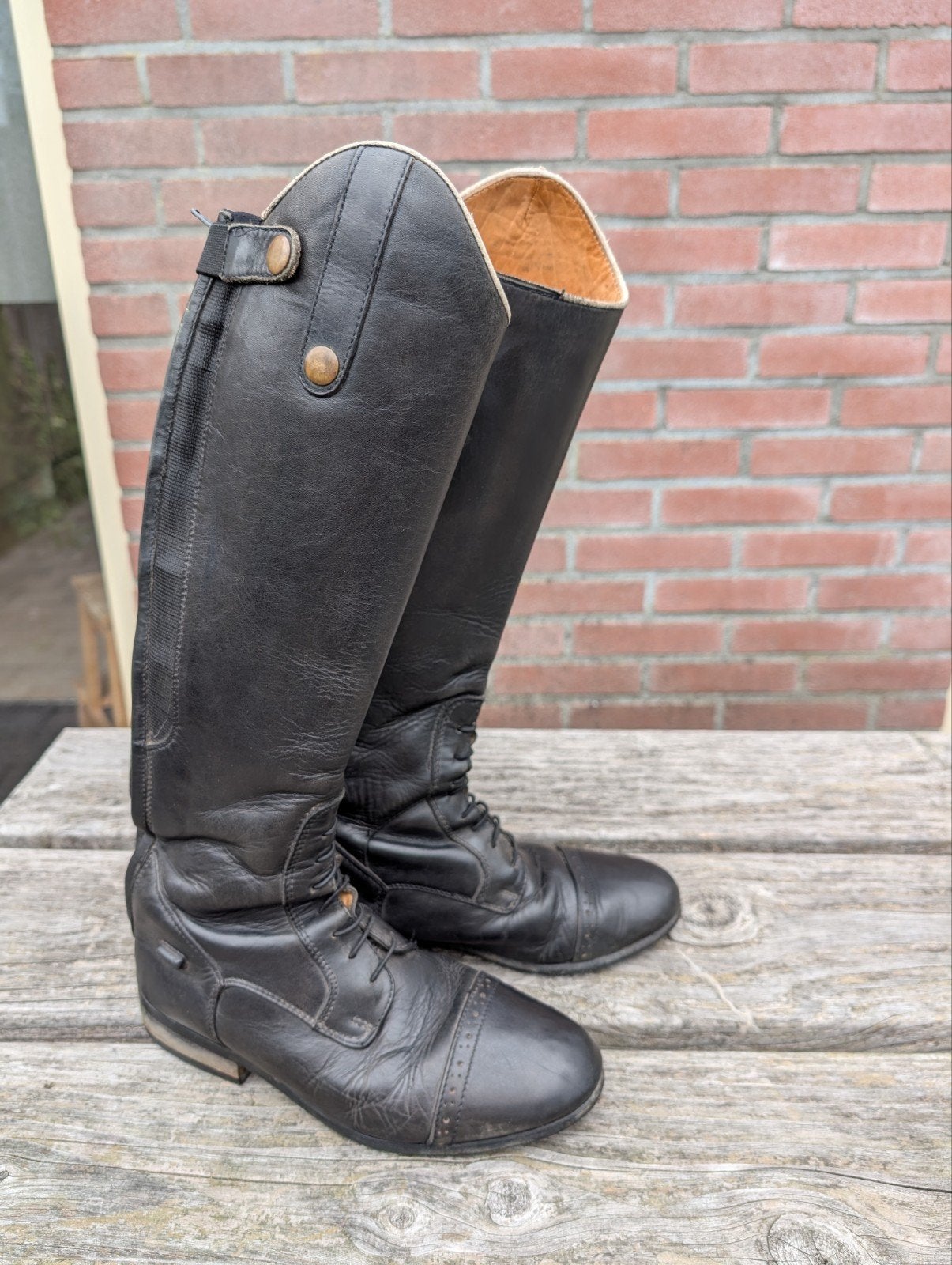 Leren paardrijlaarzen maat 37 Epplejeck, Dieren en Toebehoren, Ophalen of Verzenden, Gebruikt, Dressuur, Schoeisel