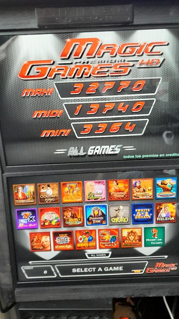 Unieke Magic Games Premium HD Limited Edition, Verzamelen, Automaten | Gokkasten en Fruitautomaten, Euro, Ophalen, Zo goed als nieuw