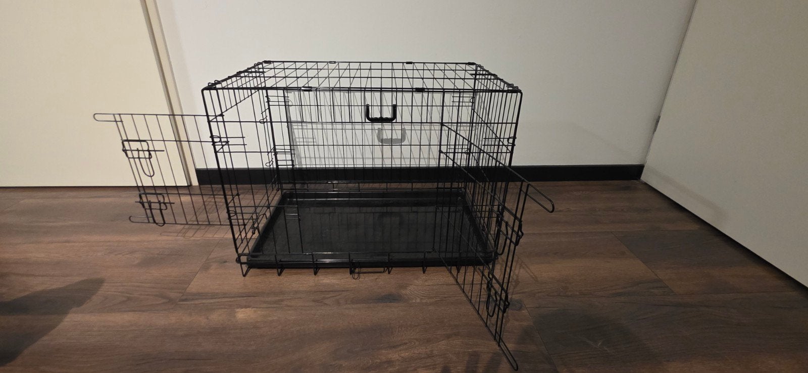 Adori Bench 2-Deurs Zwart - Hondenbench - 76x48x54 cm, Ophalen